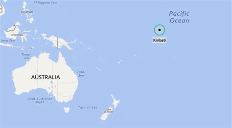 Kiribati On World Map | Escalator Map