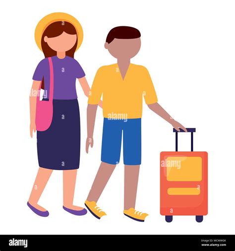 Isolated Traveler Couple Vector Design Stock Vector Image And Art Alamy