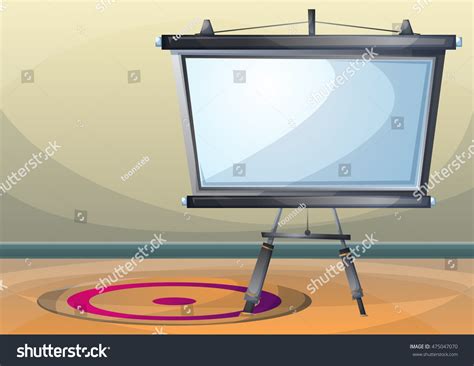 Cartoon Vector Illustration Interior Office Room Stock Vector (Royalty Free) 475047070 ...