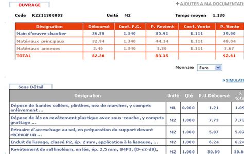 Bordereau Des Prix Unitaires Exemple Détail estimatif et bordereau