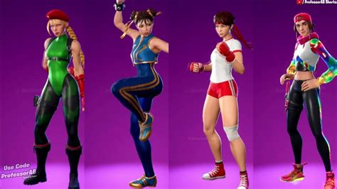 Fortnite Surfin Bird Emote With Cammy Chun Li Sakura Gym Loserfruit