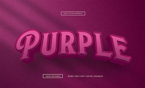 Premium Vector Purple Text Effect