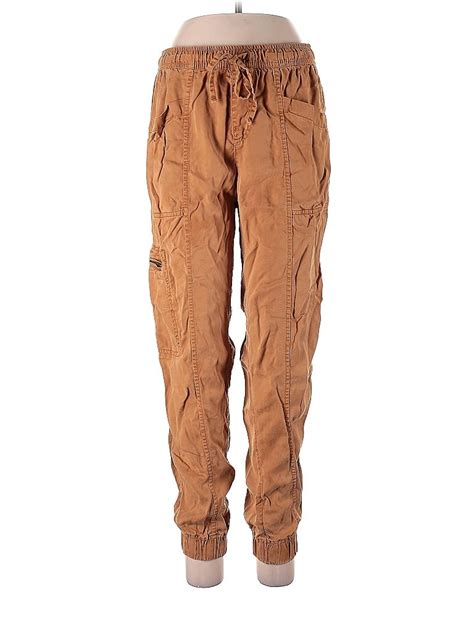 Nicole Miller New York Lyocell Solid Brown Cargo Pants Size L