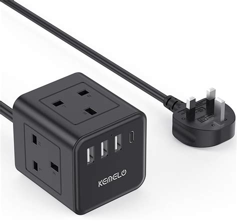 M Cube Extension Lead With Usb Kemelo Way A W Plug