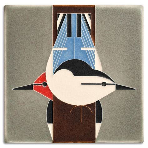 X Upside Downside Tile Art Charley Harper Art Decorative Tile