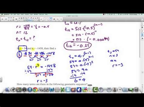 Precalc Geometric Sequences Youtube