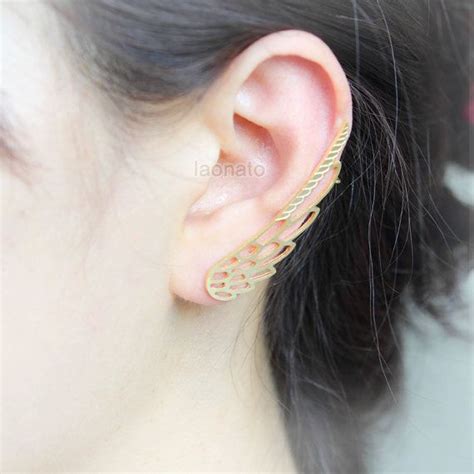 N01 Angel Wing Ear Cuff Earring Choose Your Color By Laonato Ear