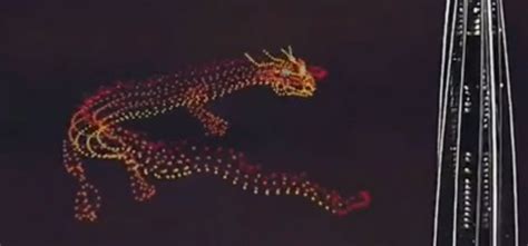 1 000 Drones Create Giant Dragon In Sky