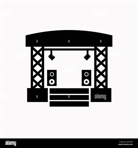 Outdoor Concert Stage Icon Concert Stage Icon And Illustration Stock