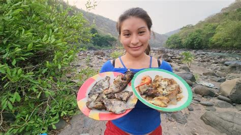 pesca y cocina de mojarras y tilapias en el río torola Con esta