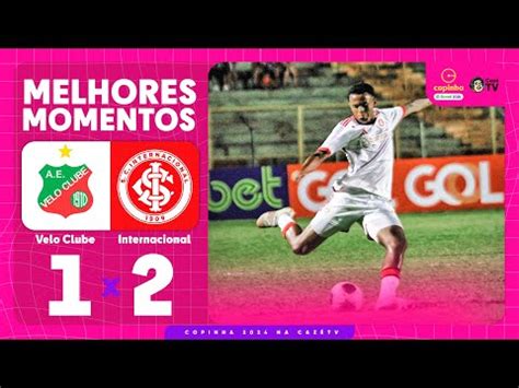 INTERNACIONAL 2 X 1 VELO CLUBE MELHORES MOMENTOS RODADA 2 FASE DE