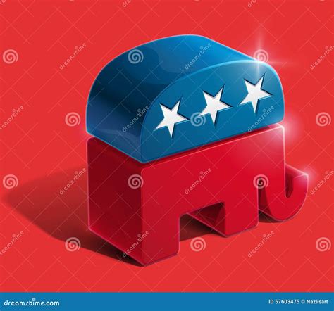 Republican Party 3D Sighn editorial image. Illustration of president ...