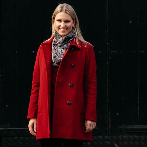 Red Double Breasted Wool Pea Coat Cordings Us