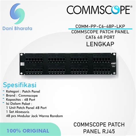 Jual Patch Panel 48 Port Lengkap Modular Jack Cat6 COMMSCOPE Rack