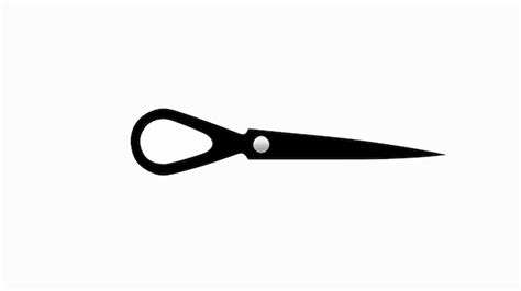 Creative Scissors Cutting Dotted Line With Dash Mark Icon Premium AI