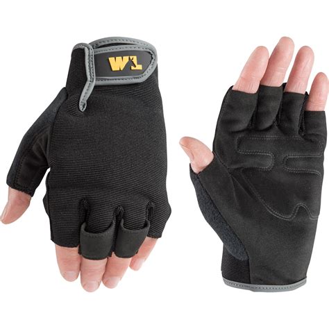 Men's Fingerless Synthetic Leather Adjustable Wrist | Wells Lamont