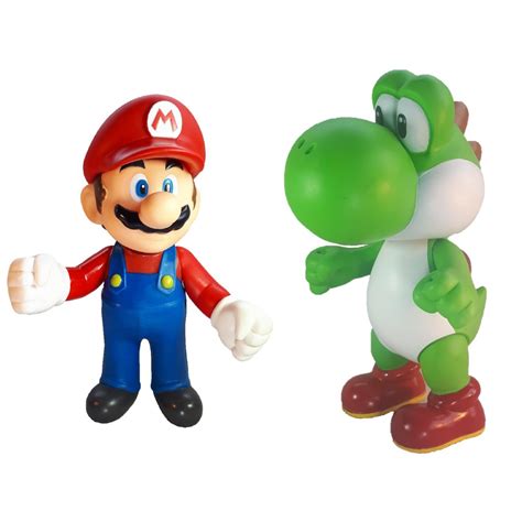 Kit Bonecos Super Mario E Yoshi Articulados Cole O Shopee Brasil