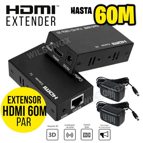 Ripley EXTENSIÓN EXTENDER HDMI A RJ45 60M UTP CAT 5 6 HASTA 60 METROS