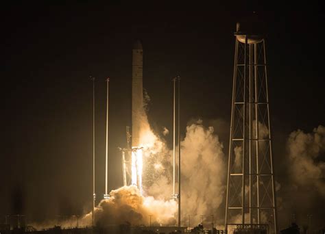 Antares Rocket Launches NASA Cargo to Space Station in Dazzling Predawn ...