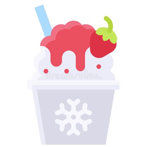 Shaved Ice Icon Summer Vacation Related Vector Stock Vector