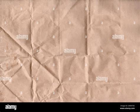 Crumpled Brown Craft Package Paper Texture Abstract Beige Background