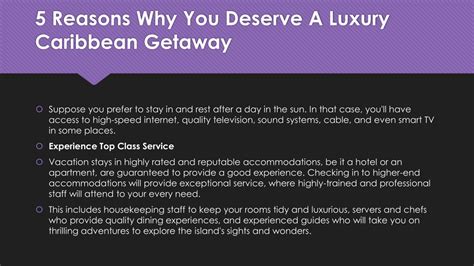 Ppt Reasons Why You Deserve A Luxury Caribbean Getaway Powerpoint