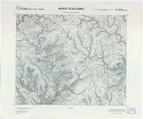 Carta Topografica Della Calabria Foglio Ii N E Sez B Monte