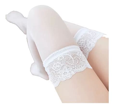 Meia Lisa Fina Lingerie Feminina Renda Branca Mercadolivre