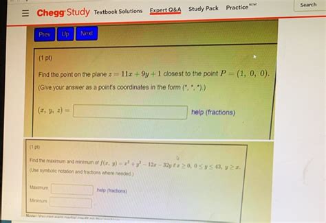 Solved = Chegg Study Textbook Solutions Expert Q&A Study | Chegg.com 