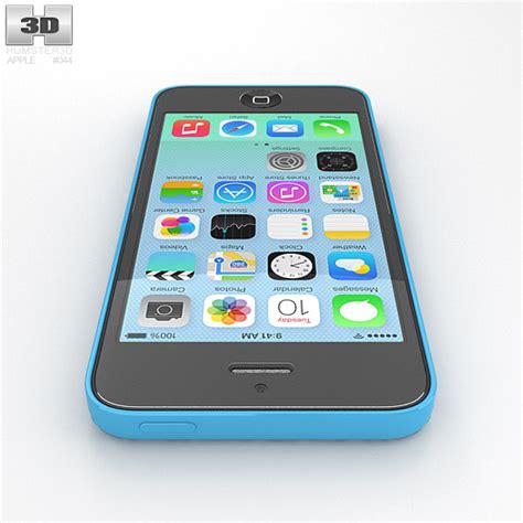 Apple iPhone 5C Blue 3D model - Hum3D