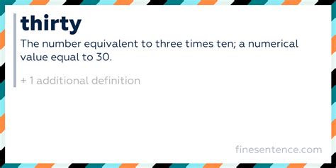 Thirty - Definition, Meaning, and Examples in English