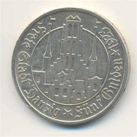 Poland Danzig Free City Silver Coin Gulden Xf Rare Ebay