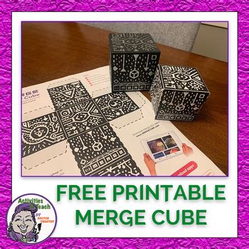 Tech Integration Printable Merge Cube By Activities To Teach From Dr