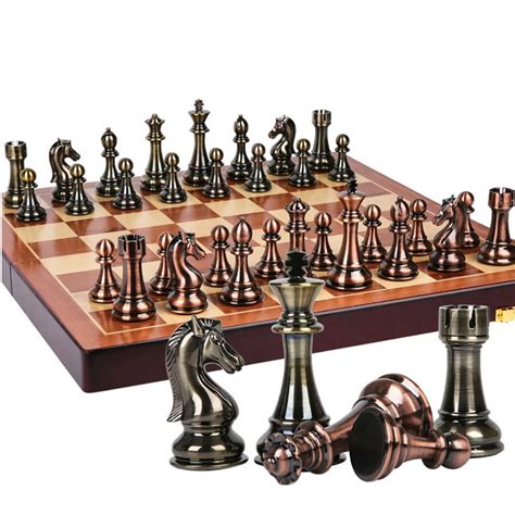 Jeu d échecs en métal de haute qualité cadeau de voyage International