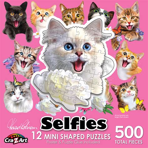 Roseart Mini Shaped Cat Selfies Piece Jigsaw Puzzles Cra