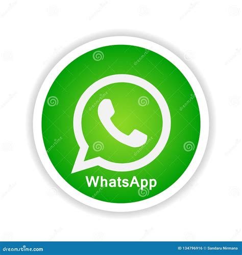 Whatsapp Icon Logo Element Sign In Green Vector Mobile App On White