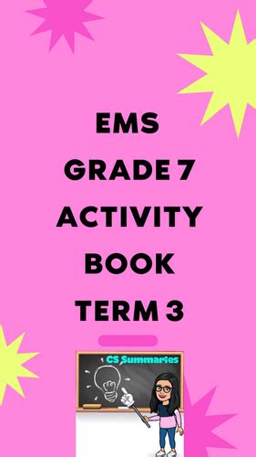 EMS Grade 7 Term 3 Activity Book Cs Summaries