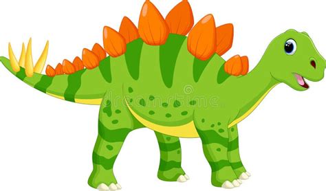 Cute Stegosaurus Cartoon Stock Illustration - Image: 55469103