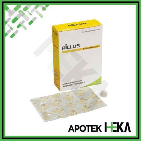 Rillus Box Isi X Tablet Probiotik Memelihara Kesehatan Pencernaan