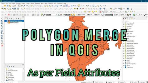 Qgis Tutorial How To Merge Multiple Polygon As Per Field Attributes