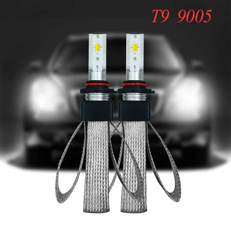 Pcs Car Led Headlights Auto Head Light Pure White K Car Headlamp