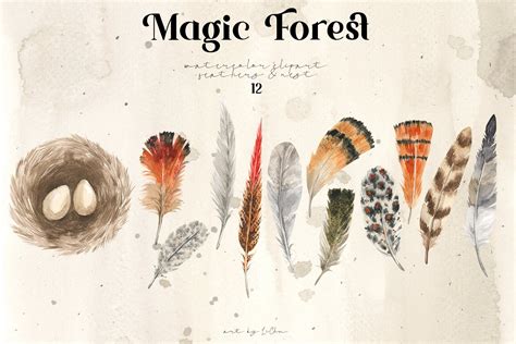 Magic Forest Watercolor Clipart - Design Cuts