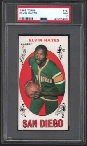 1969 Topps 75 Elvin Hayes Rookie Card RC HOF TALLBOY ROCKETS BULLETS