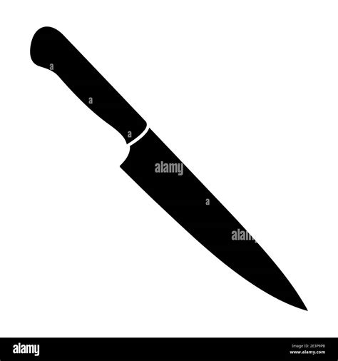 Silueta De Cuchillo Icono Negro Del Equipo Del Chef Símbolo De Cocina