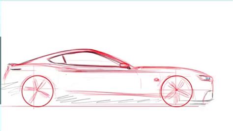 Mustang Car Sketch at PaintingValley.com | Explore collection of ...