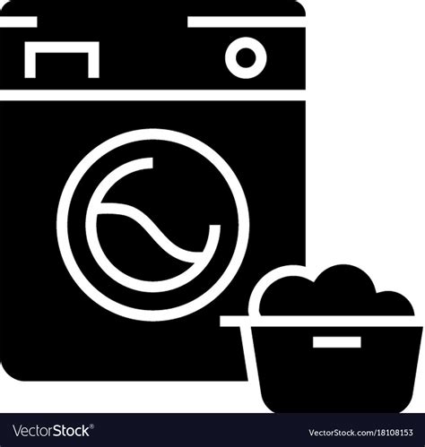 Washing machine - laundry service icon Royalty Free Vector