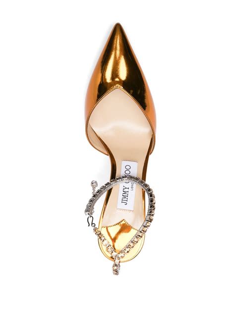 Jimmy Choo Saeda Mm Leather Pumps Orange Farfetch