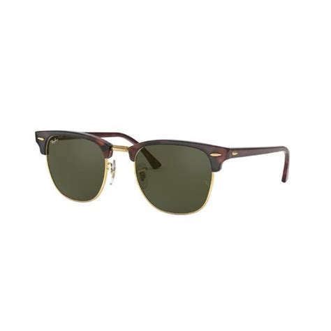 Ray Ban Rb3016 W0366 51 Clubmaster Mock Tortoise On Gold Green Classic G 15 Lenses