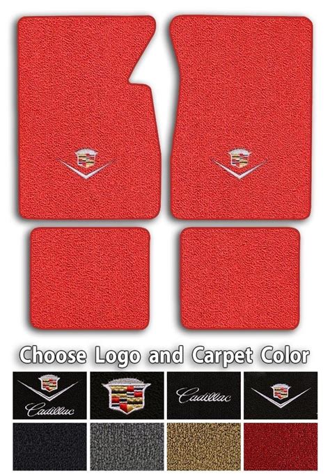 Cadillac Custom Logo Loop Carpet Floor Mats Choose Mat Color And Logo