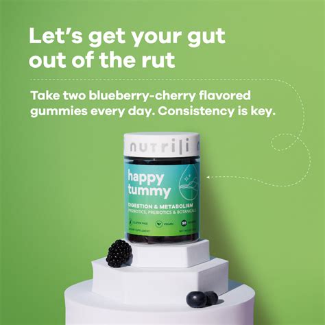 Happy Tummy Probiotics Gummies - Digestion & Metabolism | Sugar-free ...